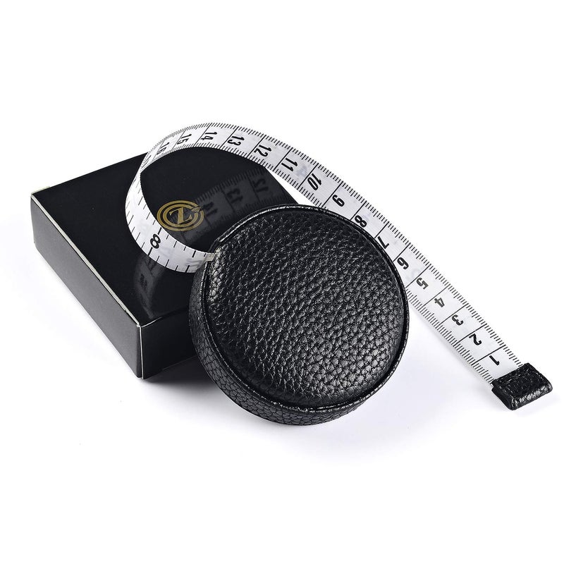 Z_جوده وثقه 3m/120 Tape Measure Body Measuring Tape for Body Cloth Tape Measure for Sewing Fabric Tailors Medical Measurements Tape Dual Sided Sewing Cloth Tailor Craft Ruler Retractable (Black, 1 Pack) - Image 1